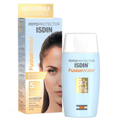 کرم ضد آفتاب بی‌رنگ SPF50 ایزدین مدل Fusion Water 5Star